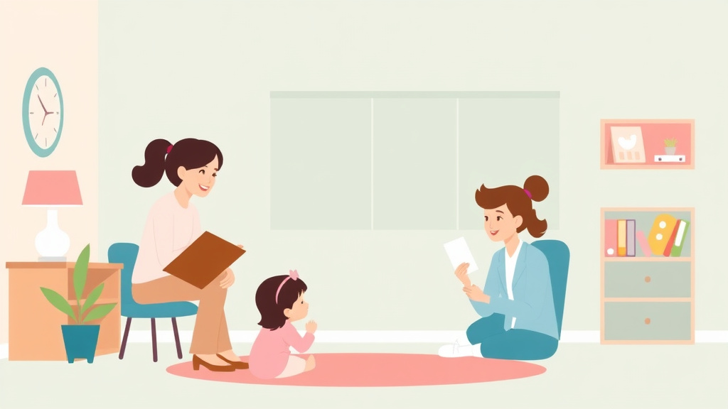 A professional illustration depicting staff Scheduling Best Practices for Childcare Compliance
