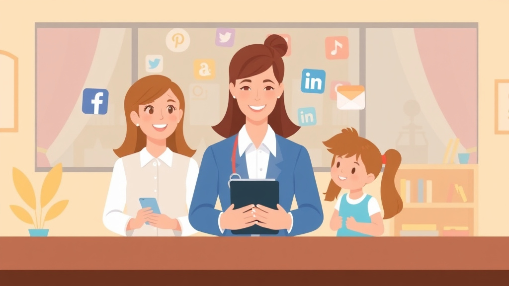 Illustration breaking down the fundamentals of social Media Policies for Childcare Staff