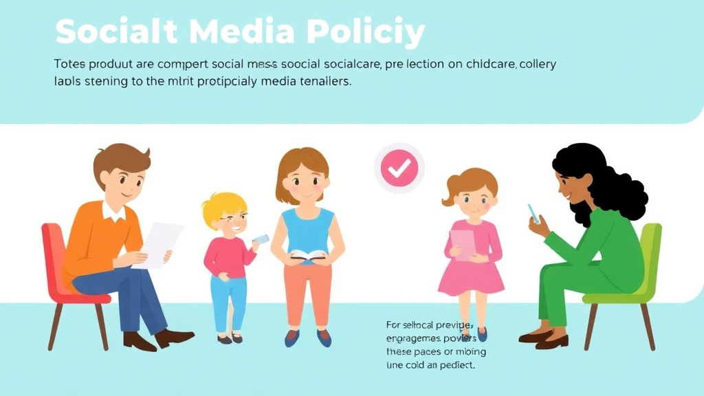 Process flow illustration for putting social Media Policies for Childcare Staff into action