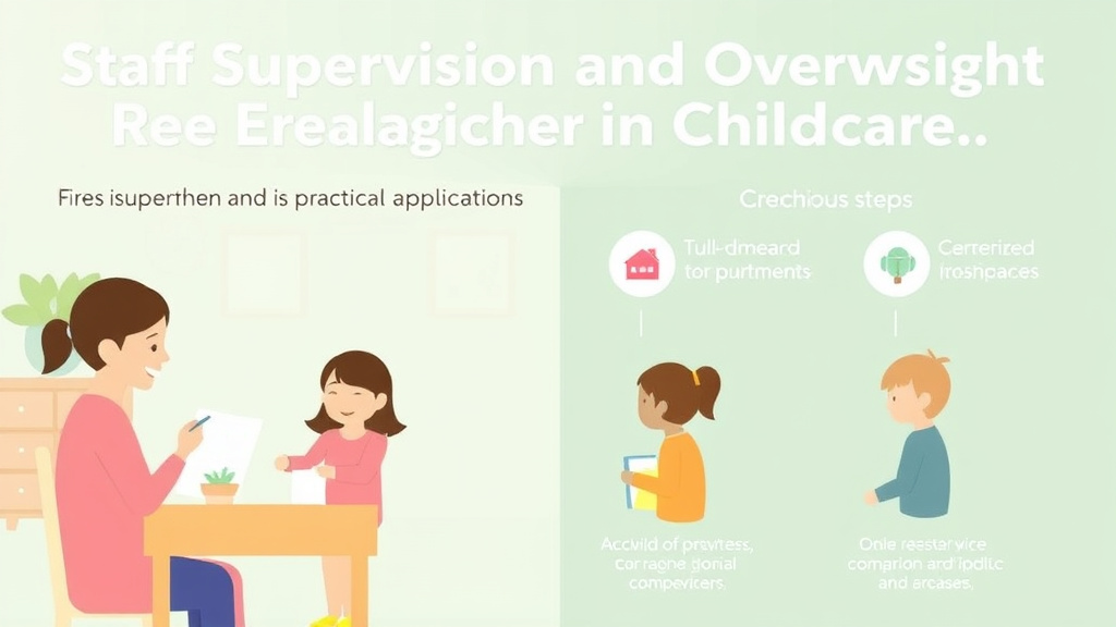 Hands-on guide visualization for staff Supervision and Oversight Requirements in Childcare