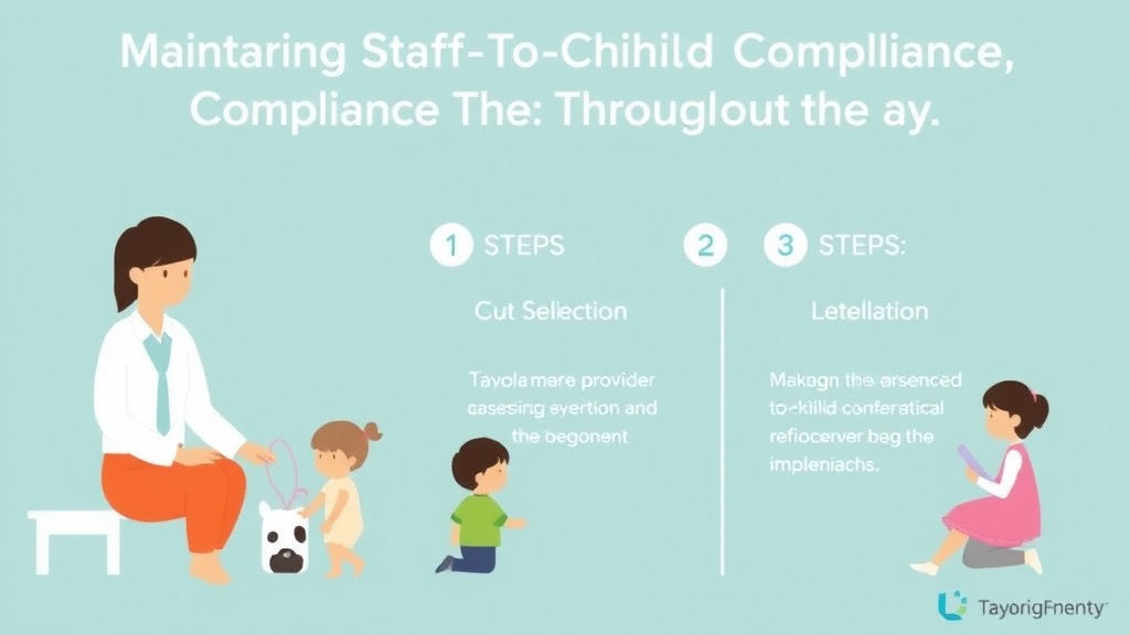 Process flow illustration for putting maintaining Staff-to-Child Ratio Compliance Throughout the Day into action