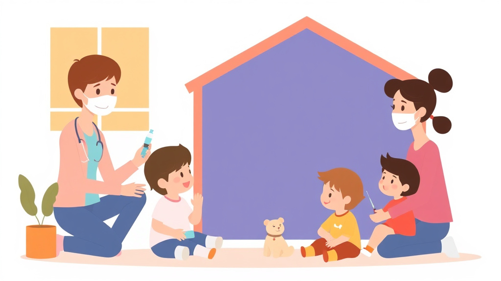 Conceptual diagram showing how staff Vaccination Requirements for Childcare Workers works in practice