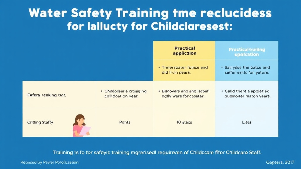 Hands-on guide visualization for water Safety Training Requirements for Childcare Staff