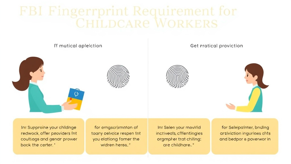Practical checklist visual for FBI Fingerprint Requirements for Childcare Workers