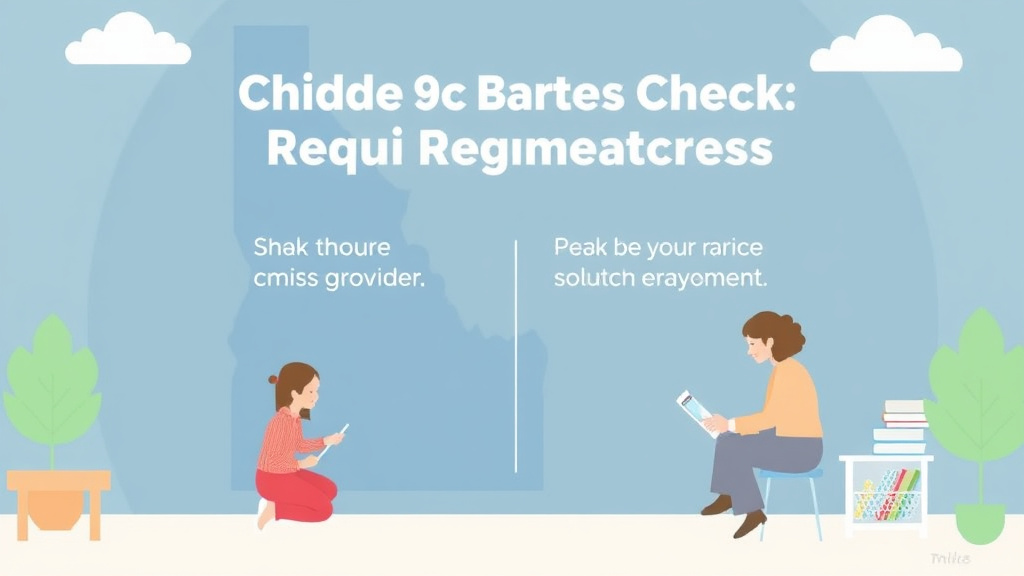 Process flow illustration for putting childcare Background Check Requirements in Idaho into action