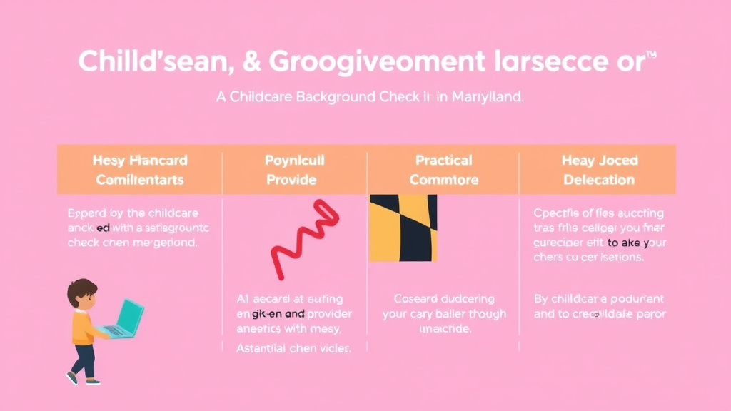 Hands-on guide visualization for childcare Background Check Requirements in Maryland