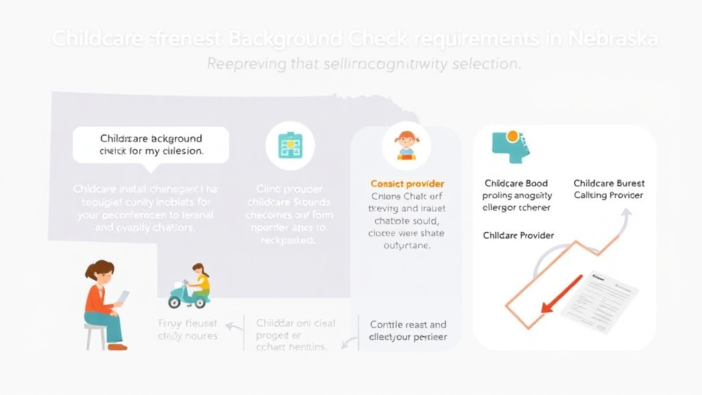 Action-oriented illustration showing how to apply childcare Background Check Requirements in Nebraska