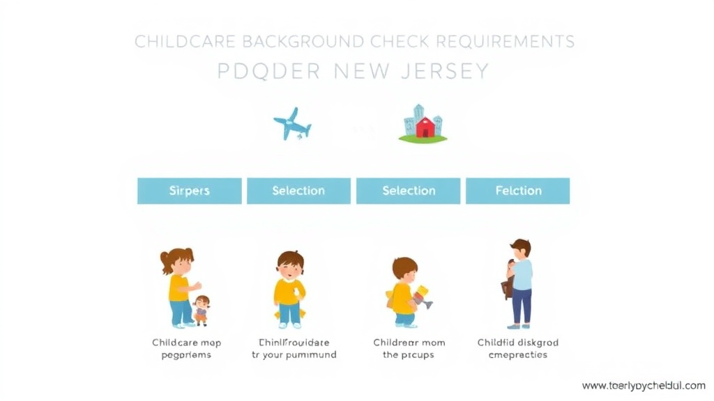 Hands-on guide visualization for childcare Background Check Requirements in New Jersey