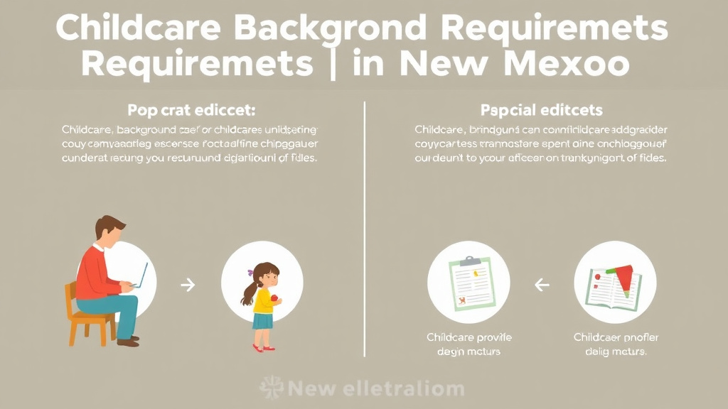 Process flow illustration for putting childcare Background Check Requirements in New Mexico into action