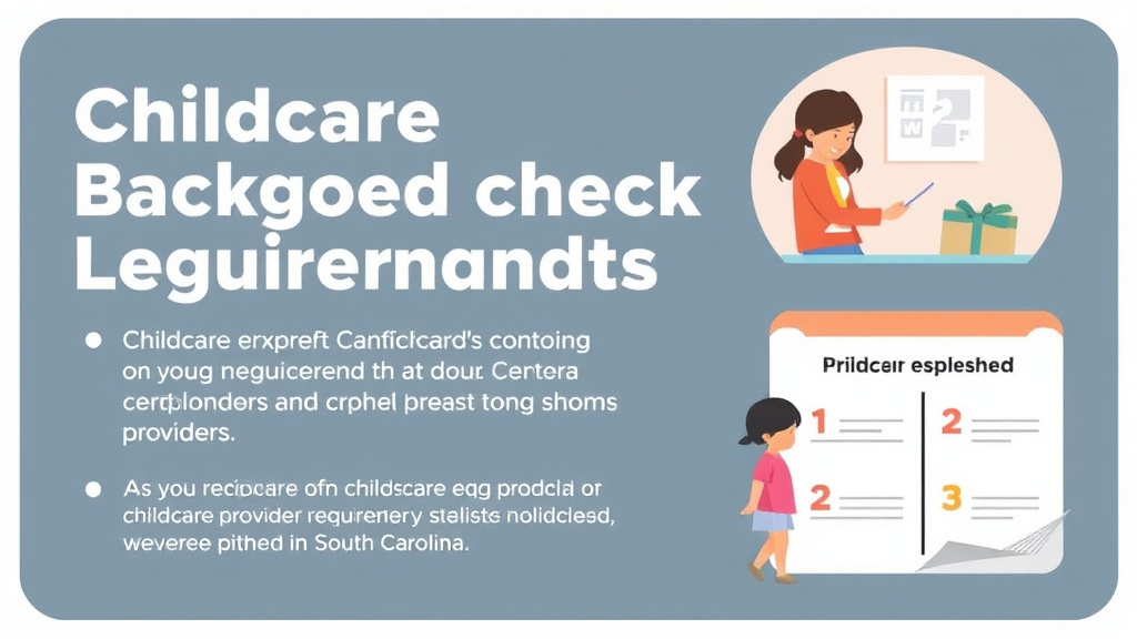 Action-oriented illustration showing how to apply childcare Background Check Requirements in South Carolina