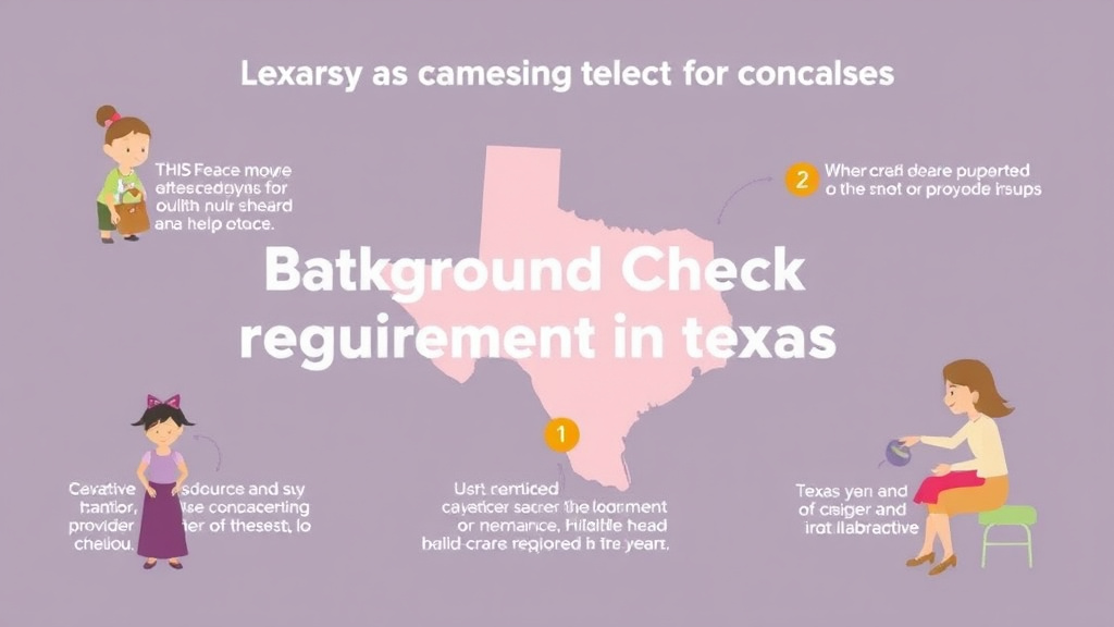 Action-oriented illustration showing how to apply childcare Background Check Requirements in Texas