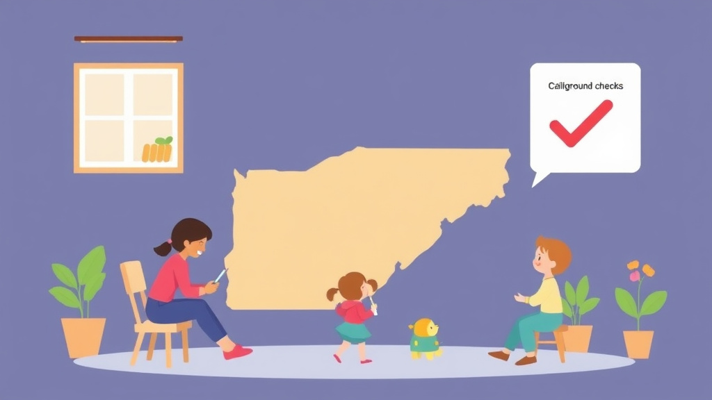 A professional illustration depicting childcare Background Check Requirements in Vermont