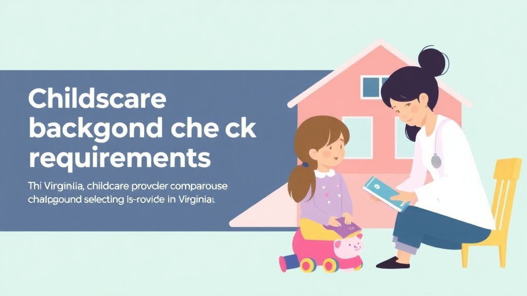 Action-oriented illustration showing how to apply childcare Background Check Requirements in Virginia