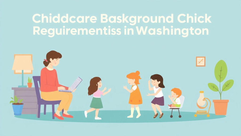 An informative visual explaining childcare Background Check Requirements in Washington for beginners and professionals