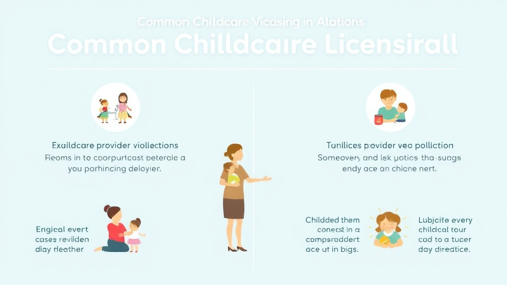 Practical checklist visual for common Childcare Licensing Violations in Alabama