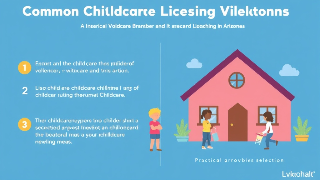 Practical checklist visual for common Childcare Licensing Violations in Arizona