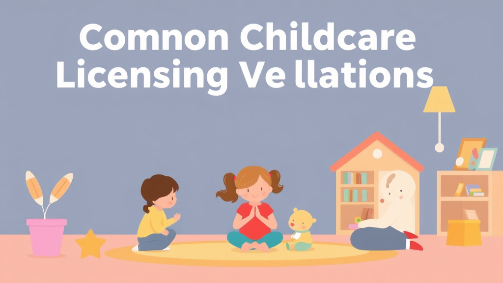 An informative visual explaining common Childcare Licensing Violations in California for beginners and professionals