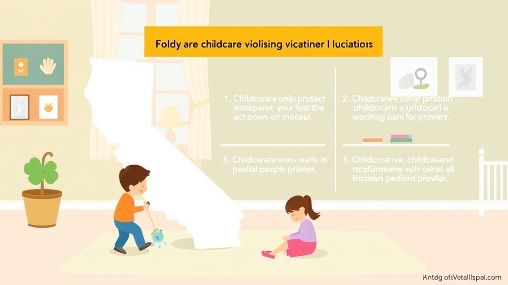 Real-world application diagram for common Childcare Licensing Violations in California