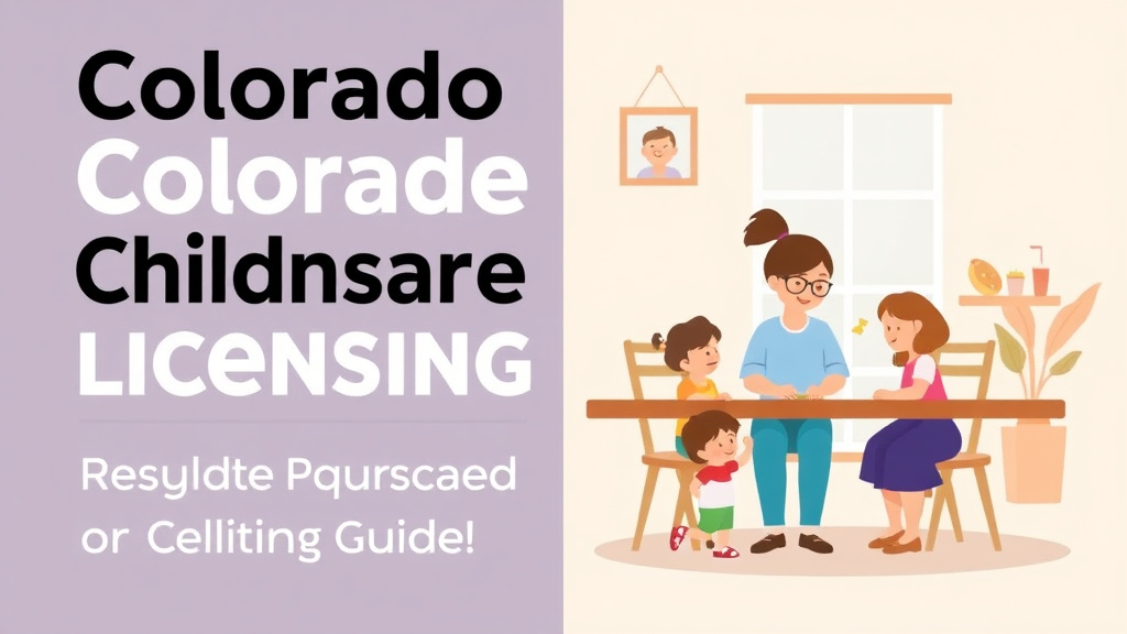 A professional illustration depicting colorado Childcare Licensing Requirements: Complete Guide