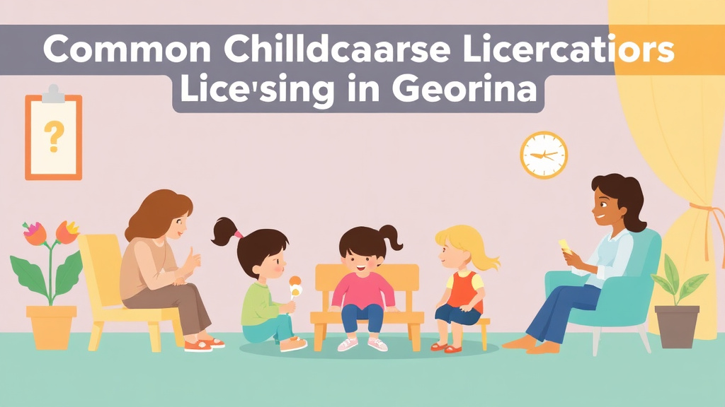 Illustration breaking down the fundamentals of common Childcare Licensing Violations in Georgia