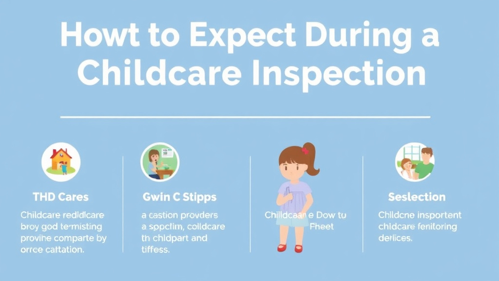 Action-oriented illustration showing how to apply what to Expect During a Childcare Inspection in Kentucky