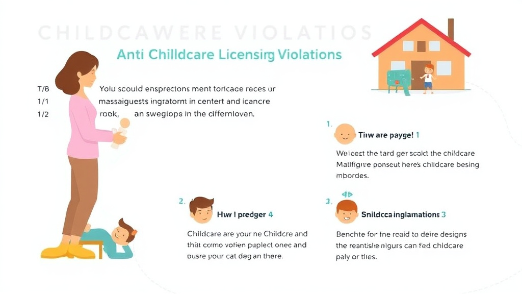 Action-oriented illustration showing how to apply common Childcare Licensing Violations in Massachusetts