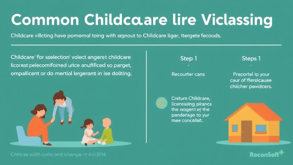 Step-by-step visual guide for implementing common Childcare Licensing Violations in Minnesota