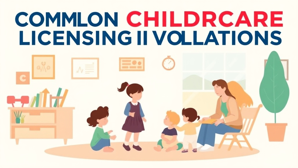 Clear illustration of common Childcare Licensing Violations in Montana with supporting details