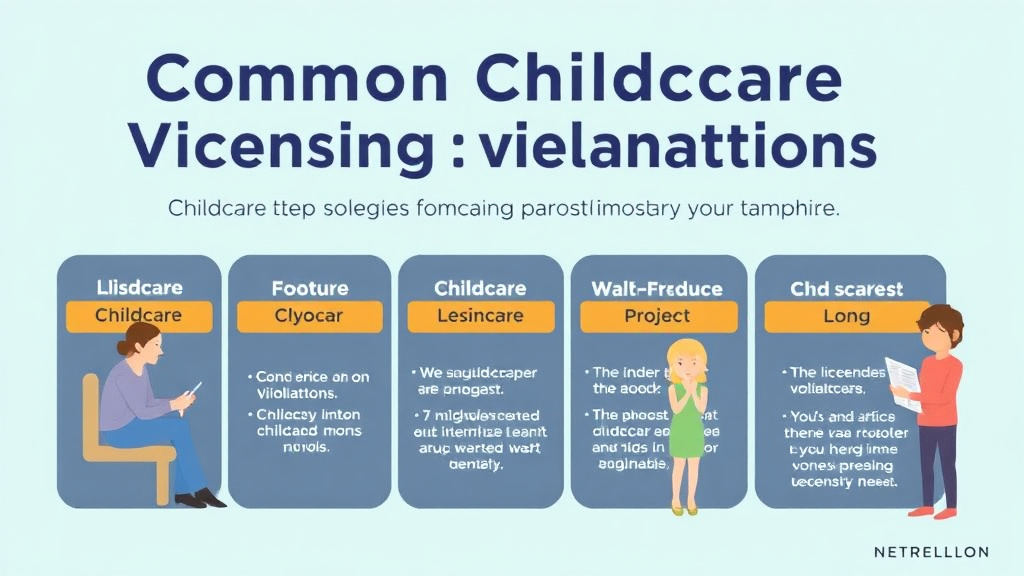 Practical checklist visual for common Childcare Licensing Violations in New Hampshire