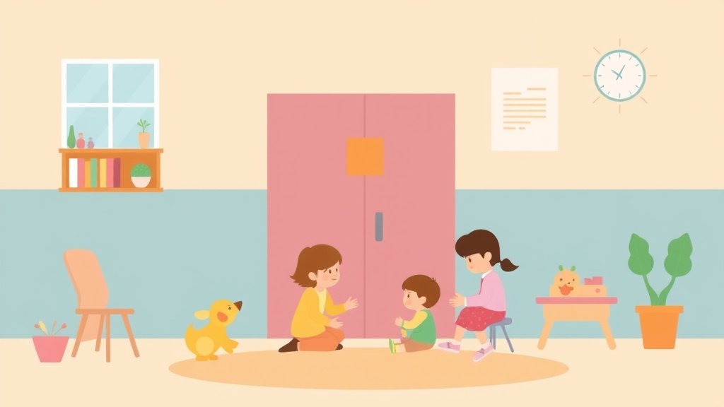 A professional illustration depicting common Childcare Licensing Violations in New Mexico