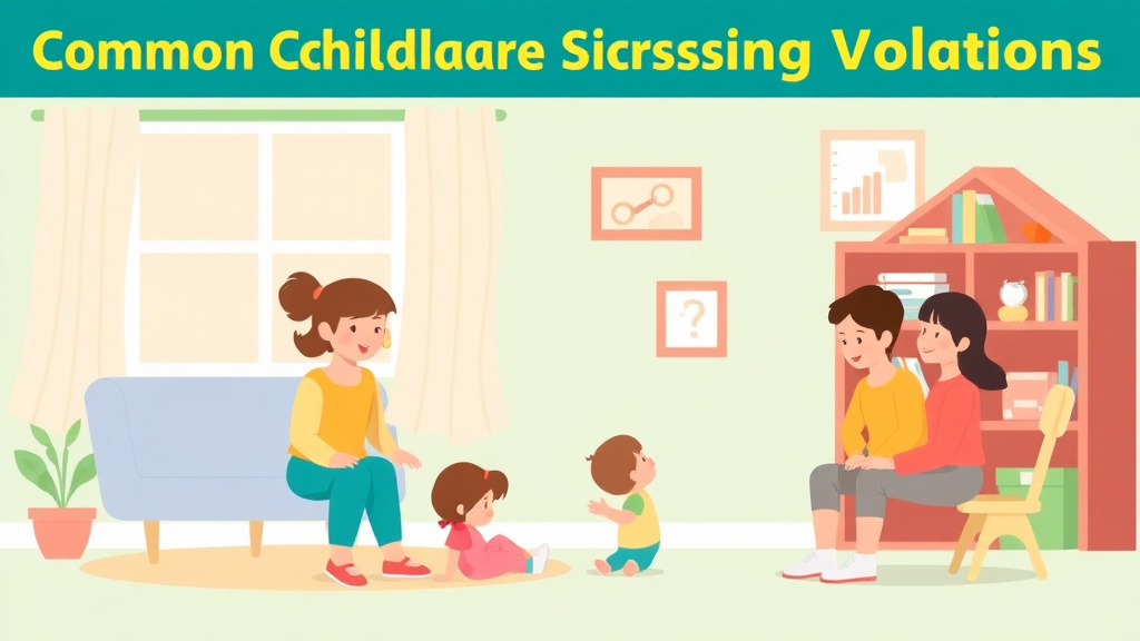 Detailed visual representation of common Childcare Licensing Violations in North Carolina