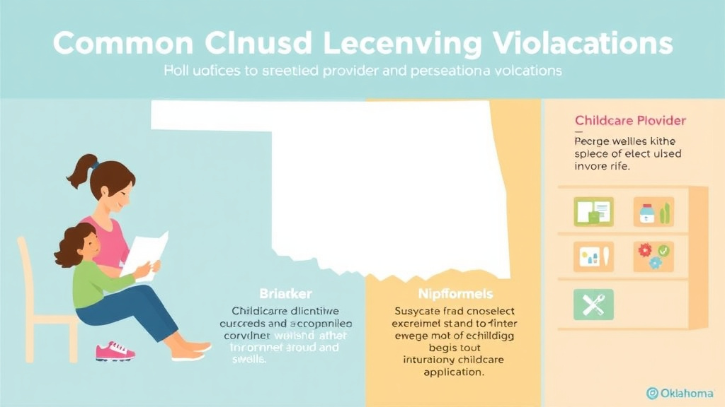 Real-world application diagram for common Childcare Licensing Violations in Oklahoma