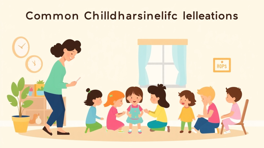 Educational graphic covering the essentials of common Childcare Licensing Violations in Rhode Island