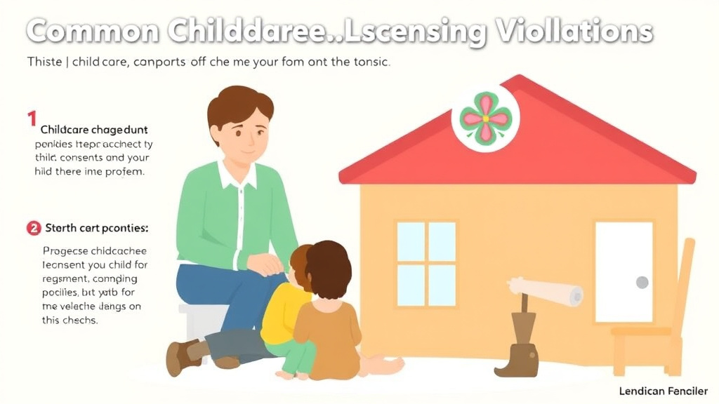Process flow illustration for putting common Childcare Licensing Violations in Texas into action