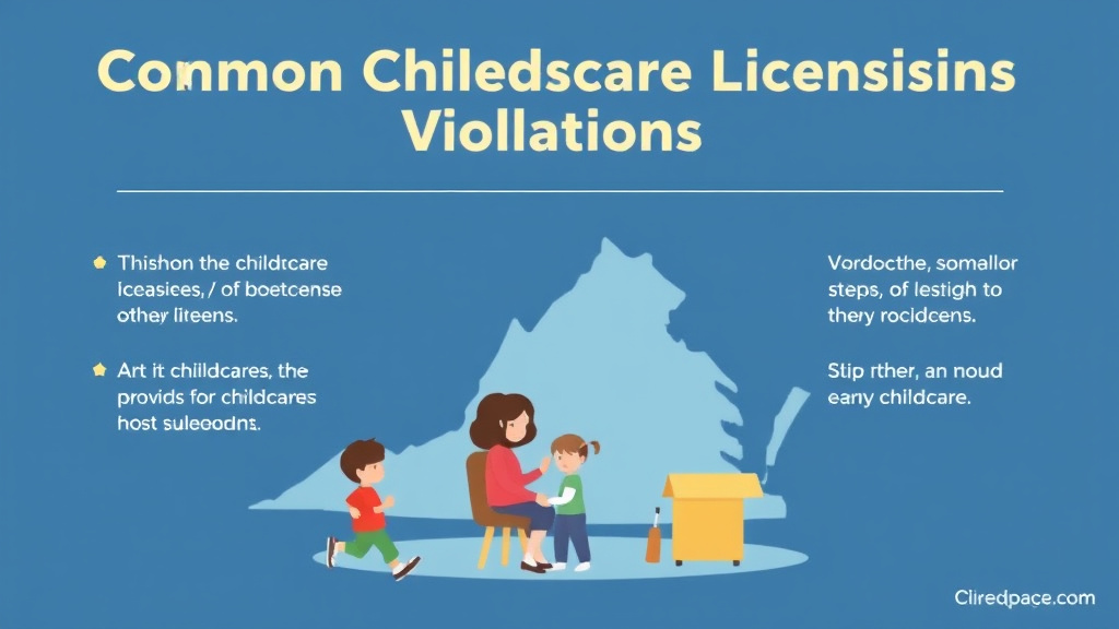 Step-by-step visual guide for implementing common Childcare Licensing Violations in Virginia