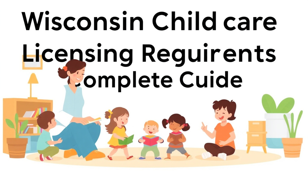 A professional illustration depicting wisconsin Childcare Licensing Requirements: Complete Guide